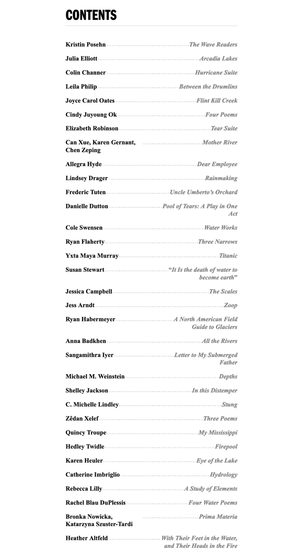 Conjunctions table of contents